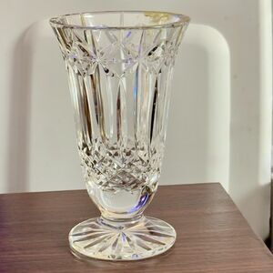 Vintage Waterford Lead Crystal Balmoral Footed Vase - 8.5" Trumpet Flared